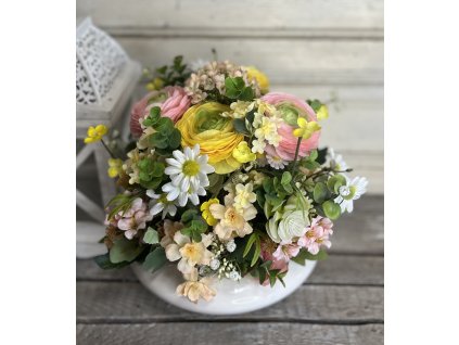 Nagy boglárkás kerek kerámia tás