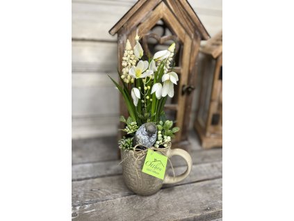 Madárkás drapp bögre