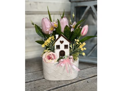 Ovális kaspós tulis házikós