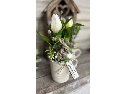 Nyuszis bögre fehér