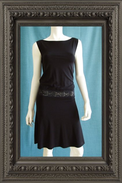 Černé letní šaty s krajkou vel. S