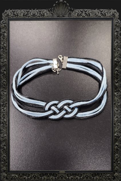 choker ledověmodročerný rám