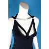 Dlouhé černé šaty Wendy s harness prvky
