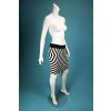 Černobílá pruhovaná sukně se srdcem vel. S