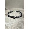 Jemný černý tenký krajkový choker