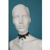Černý krajkový choker s mašličkou