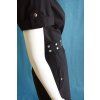 Černé košilové šaty Martini s vysokým límečkem a patenty