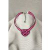 Náhrdelník Fundi růžový s černou