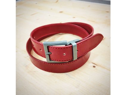 RUČNĚ ŠITÝ OPASEK- ČERVENÝ