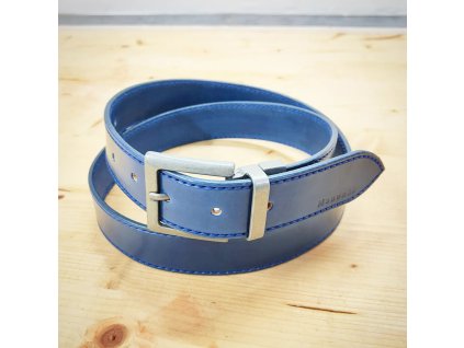 RUČNĚ ŠITÝ OPASEK- MODRÝ