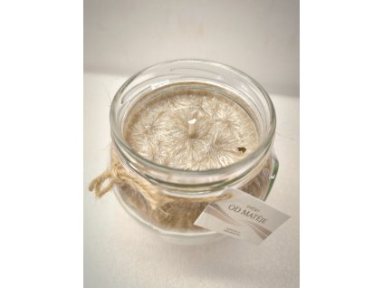 SVÍČKA - BÉŽOVÁ/CAFFE LATTE - PALMOVÝ VOSK