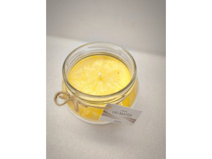 SVÍČKA - ŽLUTÁ/CITRÓN - PALMOVÝ VOSK