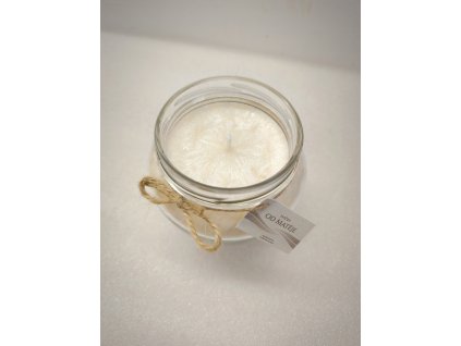 SVÍČKA - BÍLÁ/KOKOS-VANILKA - PALMOVÝ VOSK