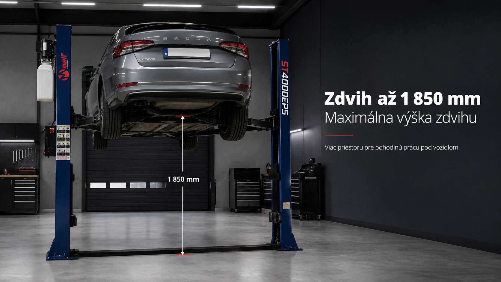 Maximálna výška zdvihu ST4000EPS 1850 mm