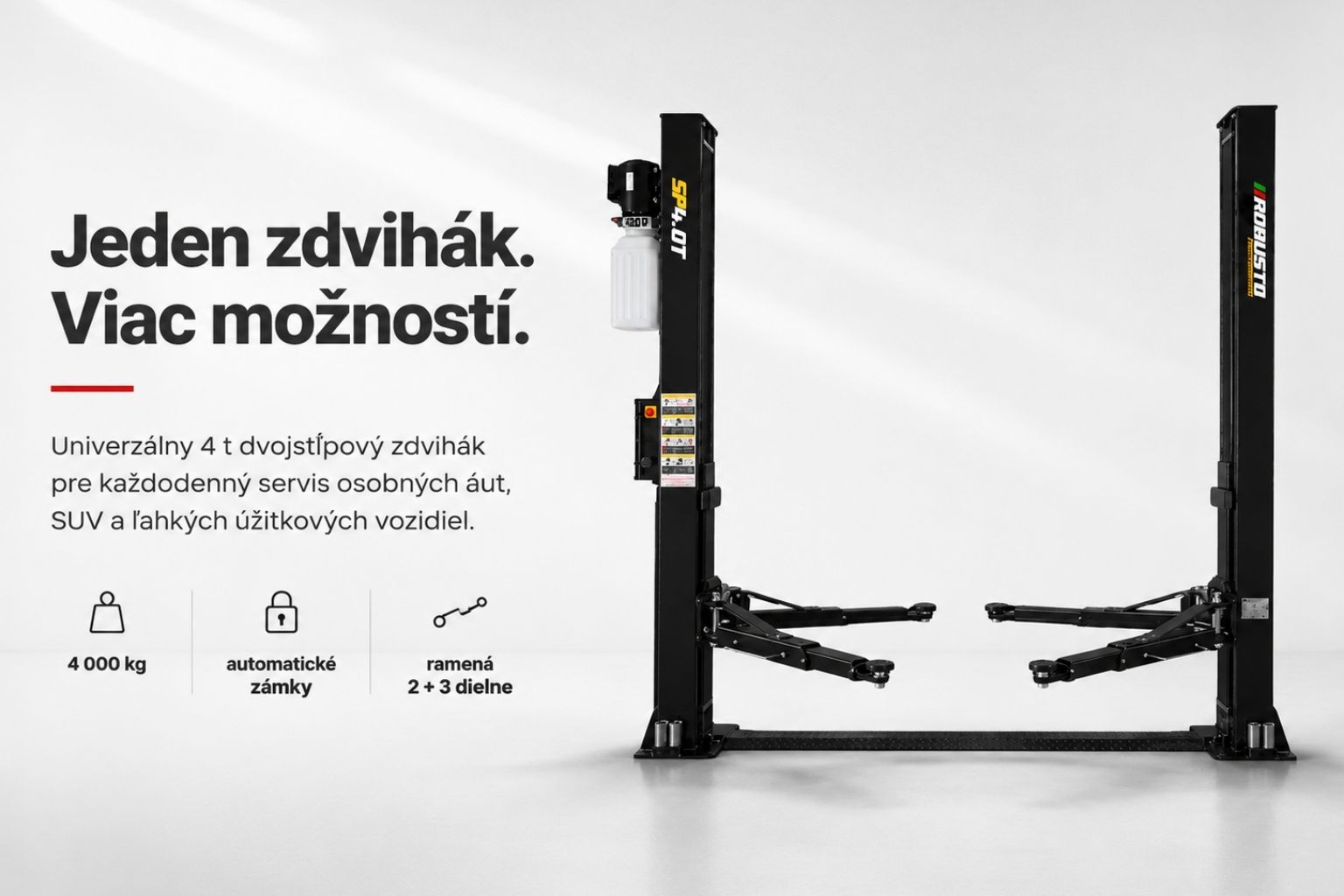 ROBUSTO SP4.0T dvojstĺpový zdvihák 4000 kg 400 V