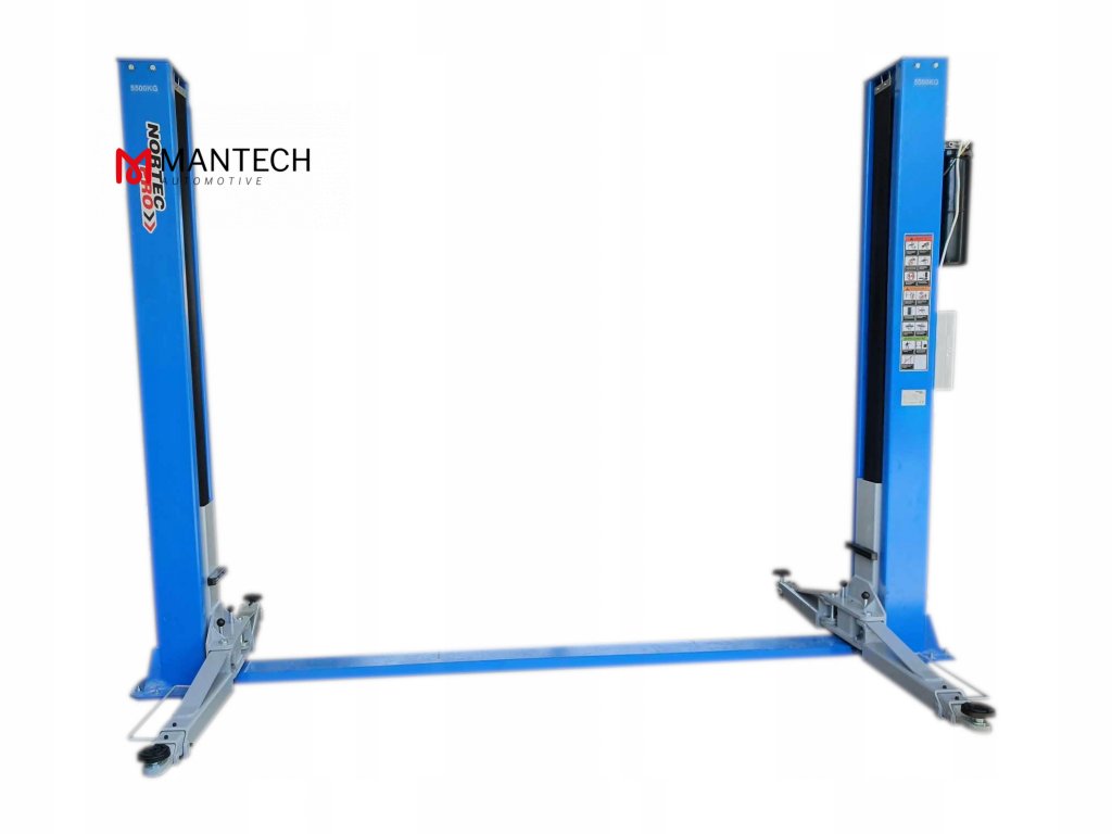 Podnosnik dwukolumnowy NORTEC PRO 5 5 T Waga produktu z opakowaniem jednostkowym 620 kg