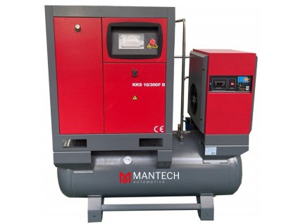 Skrutkový kompresor KKS 10/300 FD 950 l/min 7,5 KW s FREKVENČNÝM MENIČOM - mimoriadne úsporný, prispôsobuje svoju účinnosť potrebe vzduchu, čím znižuje spotrebu energie