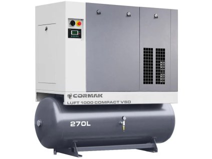 Zostava LUFT 1000 COMPACT s inventorom VSD - Skrutkový kompresor LUFT 1000 VSD + Sušička N10S + 270l fľaša