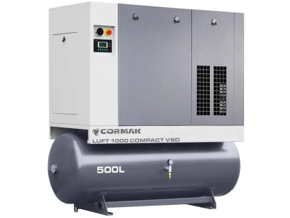 Zostava LUFT 1000 COMPACT s inventorom VSD - Skrutkový kompresor LUFT 1000 VSD + Sušička N10S + 500l fľaša