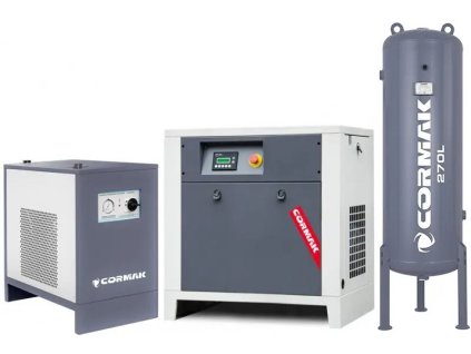 Zostava Kompresor LUFT 700 - 5,5 kW - 650 l/min. + Sušička IZBERG N10S + Vertikálna fľaša 270 l