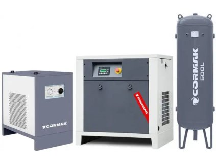 Zostava Kompresor LUFT 700 - 5,5 kW - 650 l/min. + Sušička IZBERG N10S + Vertikálna fľaša 500 l