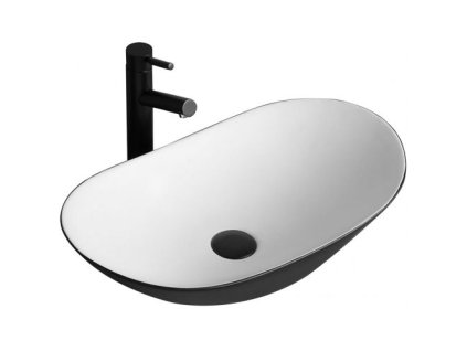 UMÝVADLÁ ROYAL ČIERNA/BIELA - NA PULTOVÚ DOSKU