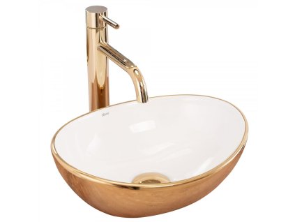 UMÝVADLÍKO SOFIA MINI ZLATÉ/BIELE – NA PULTOVÚ DOSKU