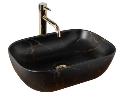 UMÝVADLÍKO BELINDA Z ČIERNÉHO MRAMORU MATNÉ - NA PULTOVÚ DOSKU