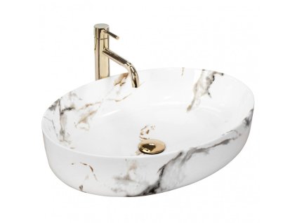 UMÝVADLÁ QUEEN CARRARA SHINY - NA PULTOVÚ DOSKU