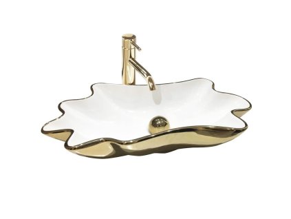 UMÝVADLÁ INFINITY GOLD/WHITE - NA PULTOVÚ DOSKU