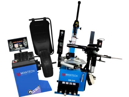 Automatická prezúvačka KM-24A s pomocným ramenom KR-A3 + Automatická vyvažovačka KW-663 PRO