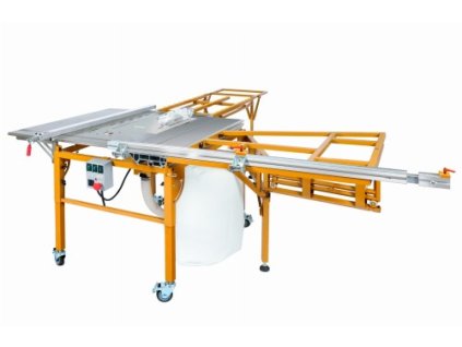 Stolová píla GMM-BJS2705 s predrezovacím zariadením a odsávaním pilín - 4,5 kW - mobilná