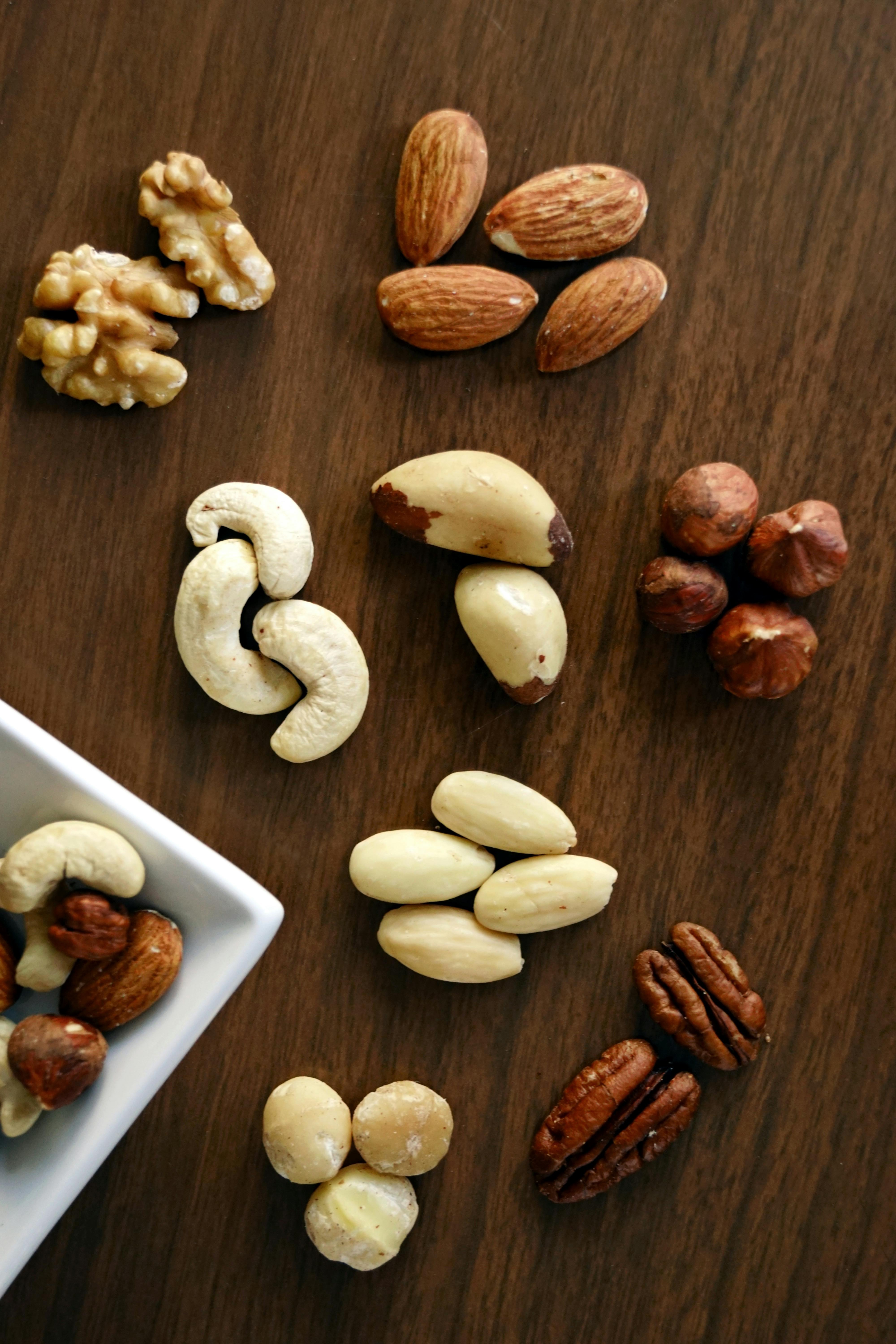 Různé druhy ořechů – inspirace ke kombinování chutí