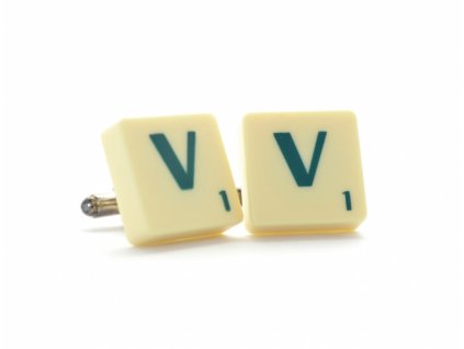 Manžetové knoflíčky - scrabble V