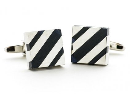 Manžetové knoflíčky - Black stripes III.