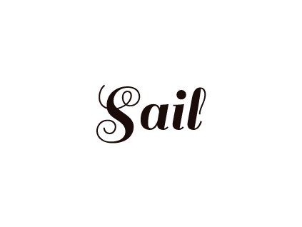 Gravírování písmo - Sail
