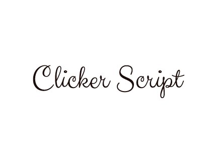 Gravírovanie písmo - Clicker Script