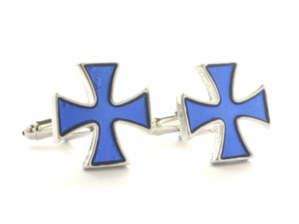 Manžetové knoflíčky - Modrý kříž