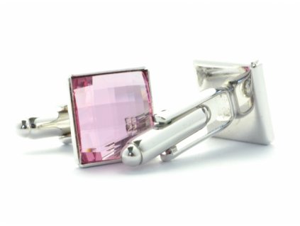Manžetové knoflíčky - Swarovski Pink
