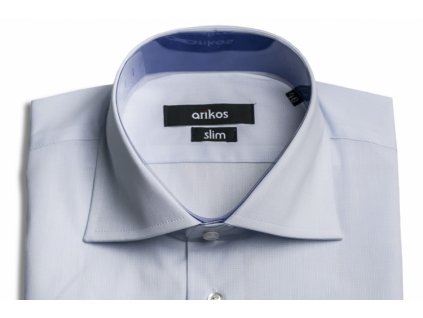 Bílá pánská košile s jemným modrým vzorem Velikost velikost 40