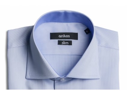 Modrá pánská košile s jemným modrým vzorem Velikost velikost 40