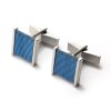 Stříbrné manžetové knoflíčky - Modré