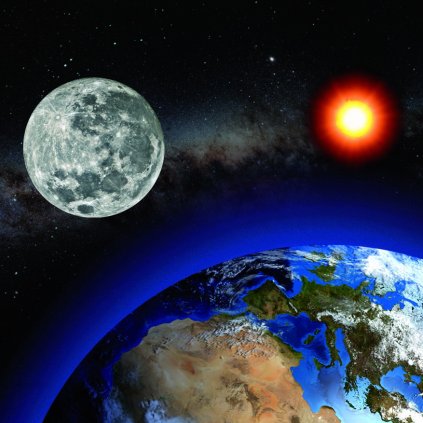 MCG67 MOON ABOVE EARTH
