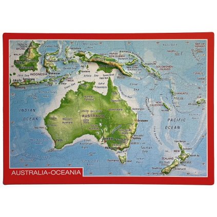 Reliefpostkarte Australien