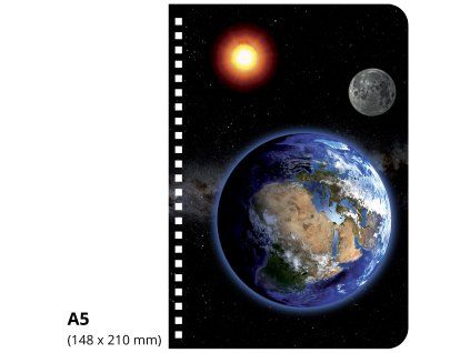 EARTH SUN MOON NOTEBOOK BIG A5