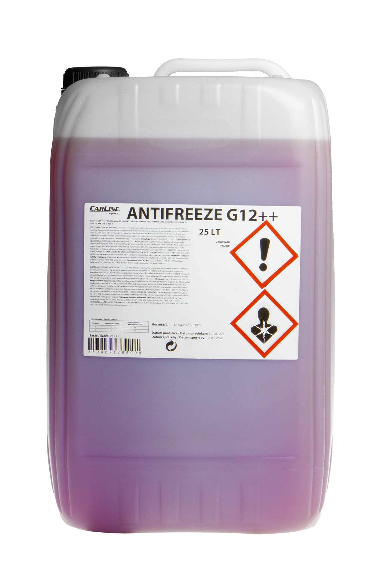 Fotografie CARLINE® Antifreeze G12++ Objem: 25 l