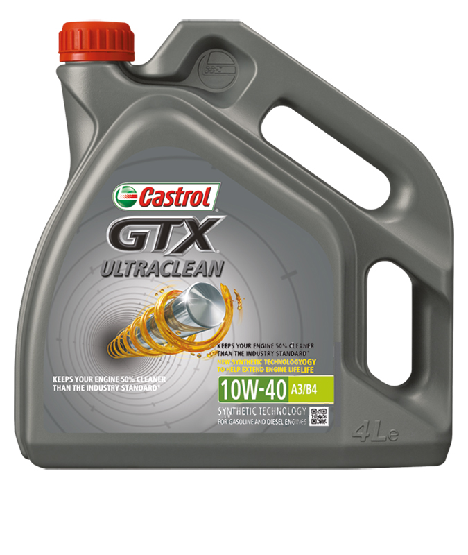 CASTROL GTX ULTRACLEAN 10W-40 A3/B4 Objem: 4 l