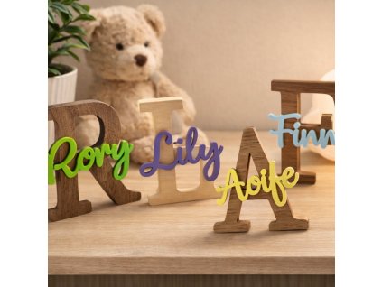 Jmenovka dřevěné písmeno