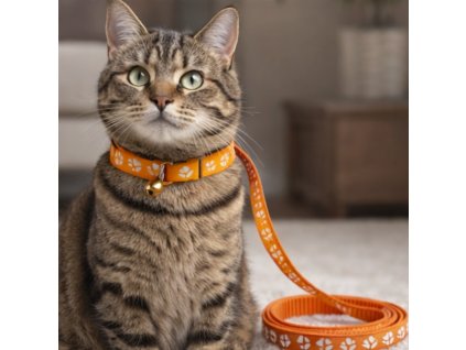 Obojek s vodítkem a jménem