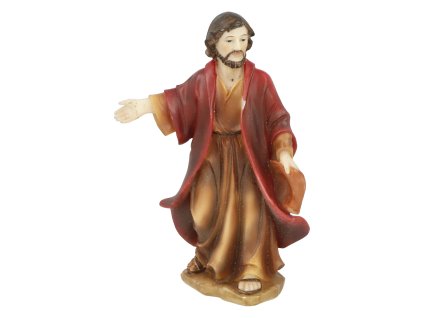 Muž v plášti s kloboukem v ruce